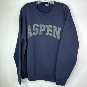Vintage Jansport Aspen Navy Blue Crewneck Sweatshirt Size Large USA